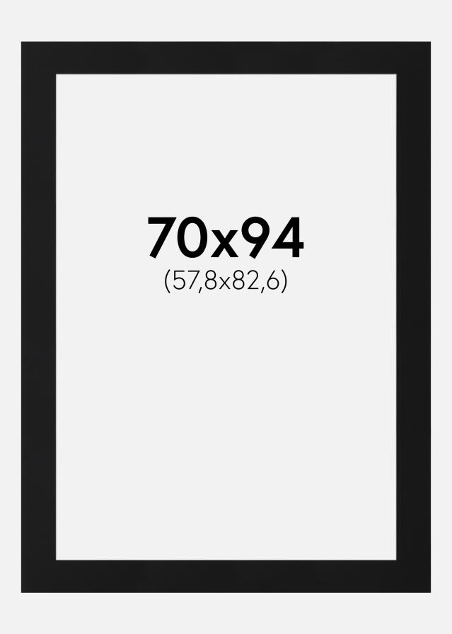 Passe-patrout Czarny Standard (Biały Rdzeń) 70x94 cm (57,8x82,6)