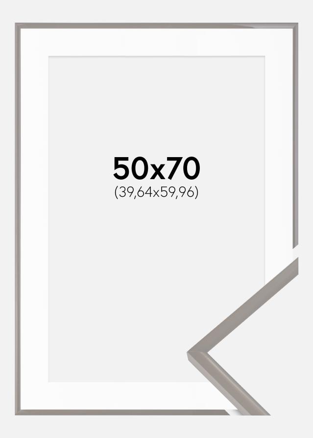 Rama New Lifestyle Earth Grey 50x70 cm - Passe-patrout Biały 16x24 inches