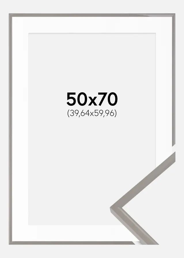 Rama New Lifestyle Earth Grey 50x70 cm - Passe-patrout Biały 16x24 inches