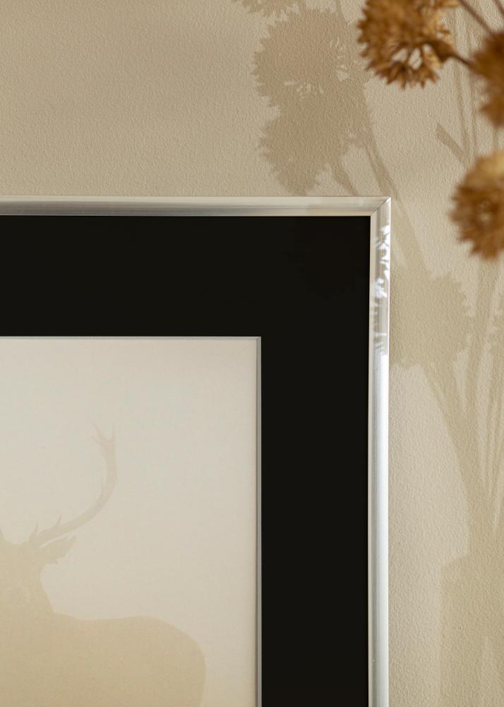 Rama New Lifestyle Srebrny 30x40 cm - Passe-patrout Czarny 20x30 cm