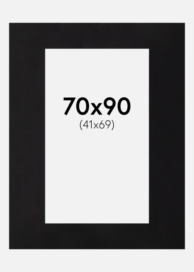 Passe-patrout Czarny Standard Biały środek 50x80 (41x69)