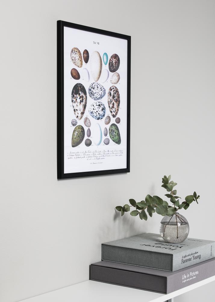 Rama Slim Matowy Szkło antyrefleksyjne Czarny 30x40 cm