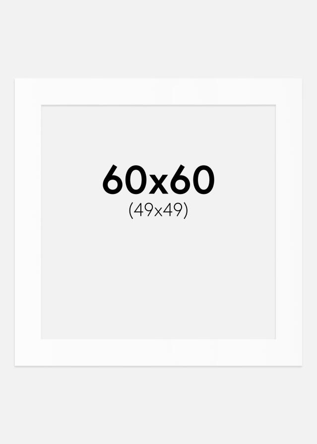 Passe-patrout Biały Standard Biały środek 60x60 cm (49x49)