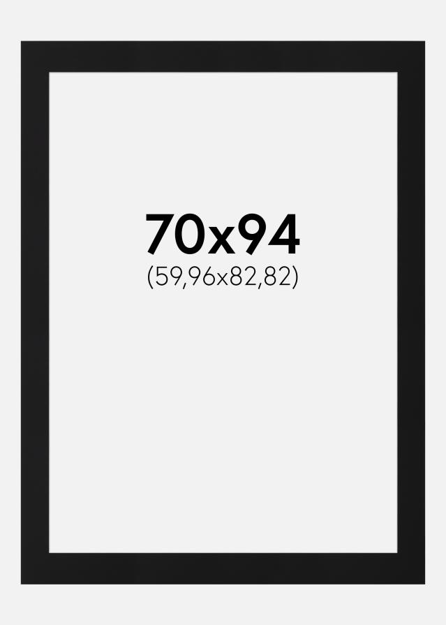 Passe-patrout Czarny Standard (Biały Rdzeń) 70x94 cm (59,96x82,82)