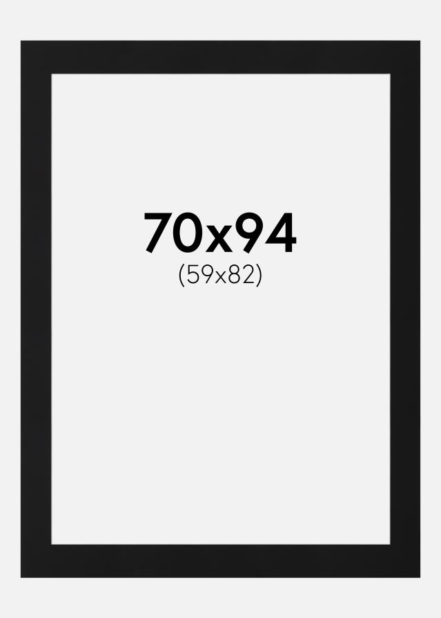 Passe-patrout Czarny Standard (Biały Rdzeń) 70x94 cm (59x82)