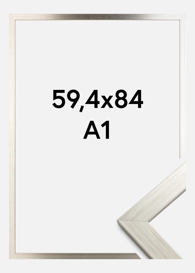 Rama Srebrny Wood Szkło akrylowe 59,4x84,1 cm (A1)