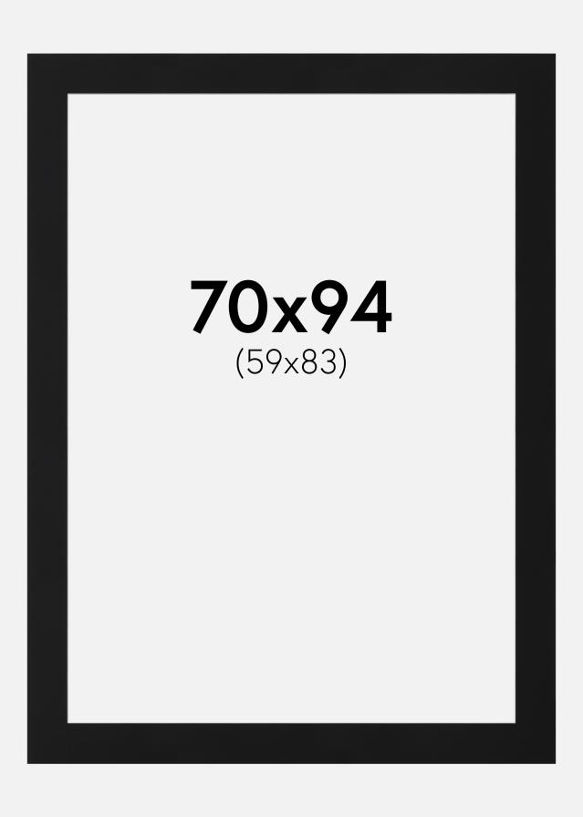 Passe-patrout Czarny Standard (Biały Rdzeń) 70x94 cm (59x83)