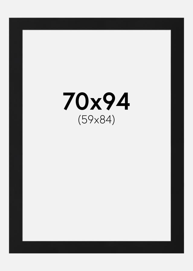Passe-patrout Czarny Standard (Biały Rdzeń) 70x94 cm (59x84)
