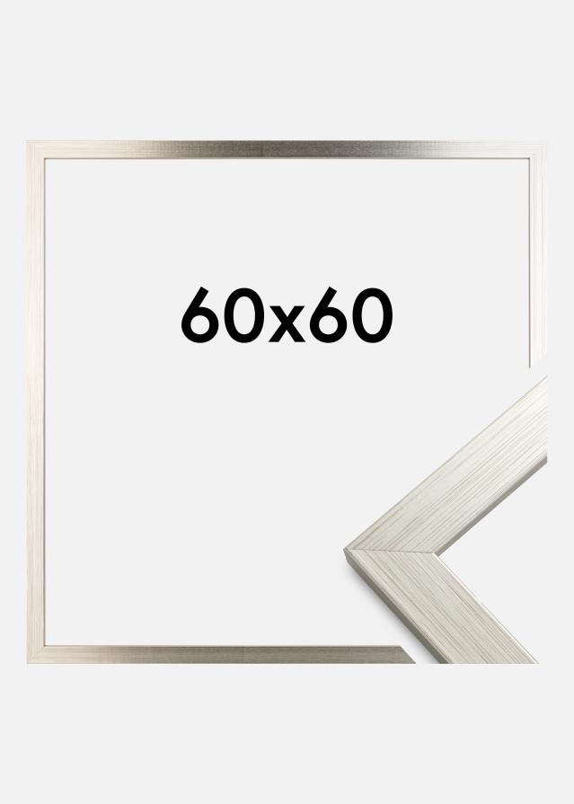 Rama Srebrny Wood Szkło akrylowe 60x60 cm