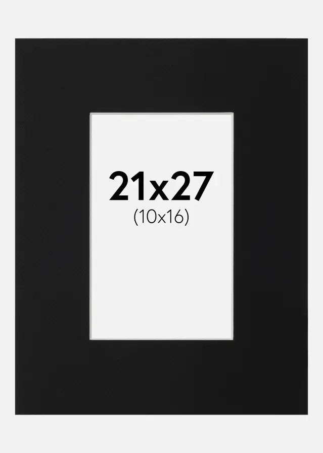 Passe-patrout Czarny Standard (Biały Rdzeń) 21x27 cm (10x16)