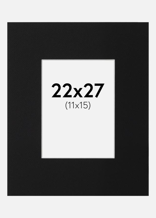 Passe-patrout Czarny Standard (Biały Rdzeń) 22x27 cm (11x15)