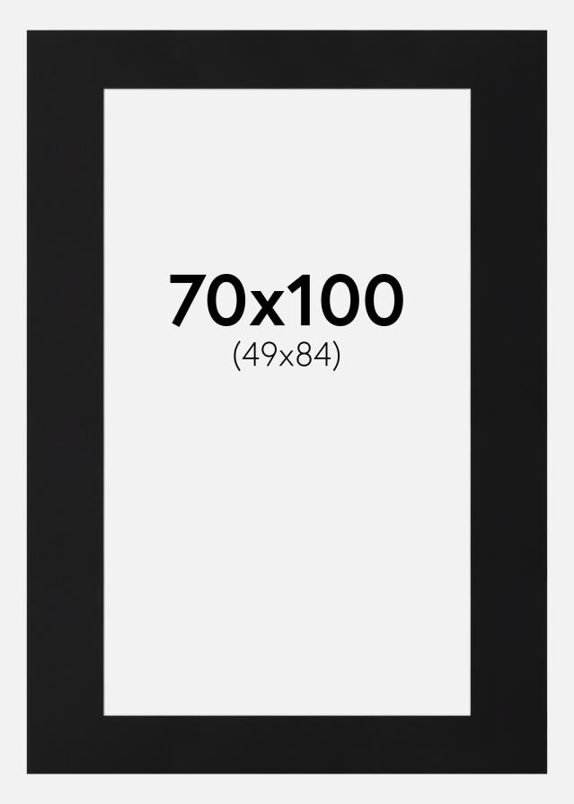 Passe-patrout Czarny Standard (Biały Rdzeń) 70x100 cm (49x84)