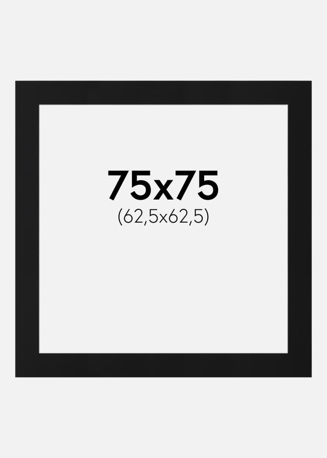 Passe-patrout Czarny Standard (Biały Rdzeń) 75x75 cm (62,5x62,5)