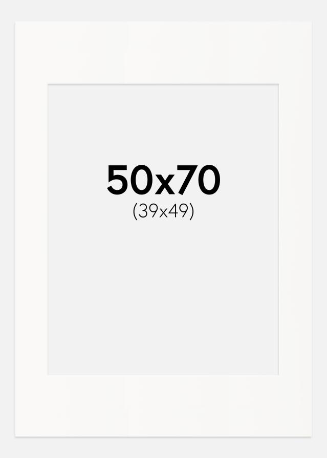 Passe-patrout Offwhite Biały środek 50x70 cm (39x49)