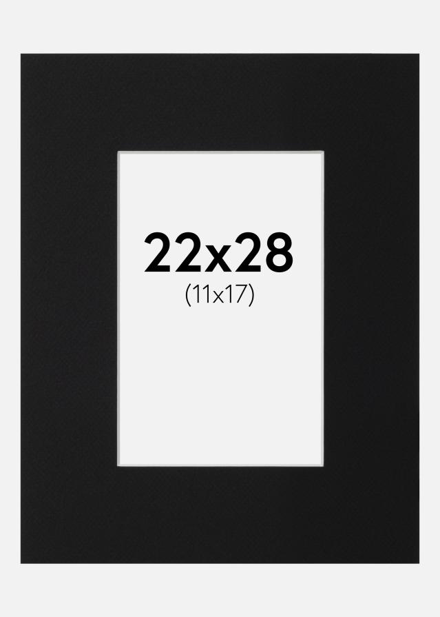 Passe-patrout Czarny Standard (Biały Rdzeń) 22x28 cm (11x17)