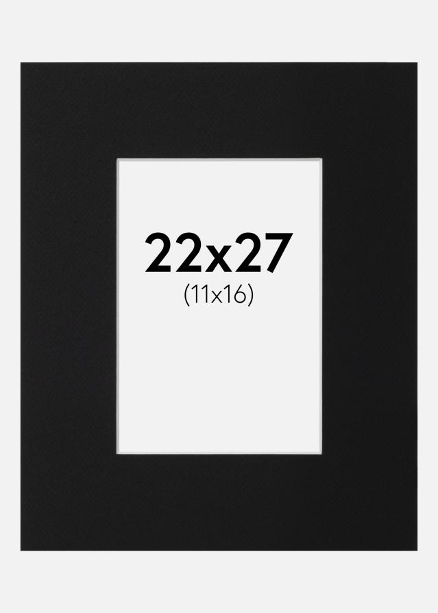 Passe-patrout Czarny Standard (Biały Rdzeń) 22x27 cm (11x16)