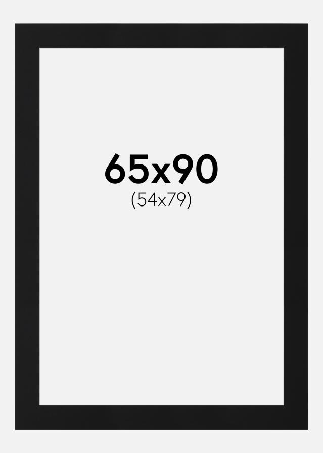 Passe-patrout Czarny Standard (Biały Rdzeń) 65x90 cm (54x79)