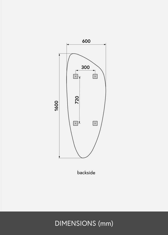 KAILA Lustro Slim 60x160 cm