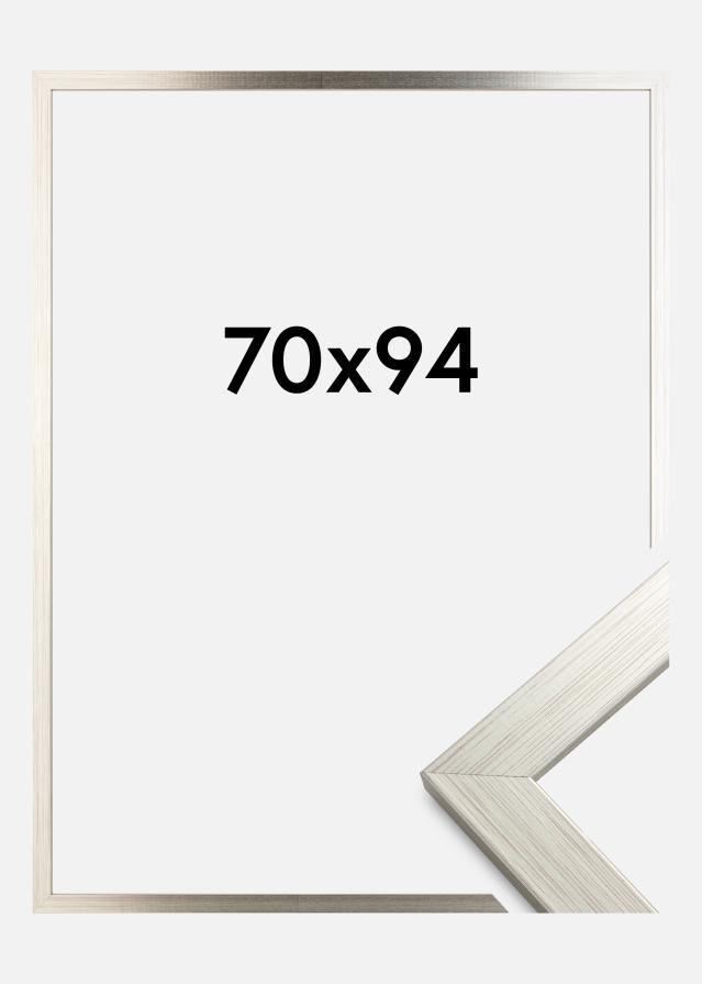 Rama Srebrny Wood 70x94 cm