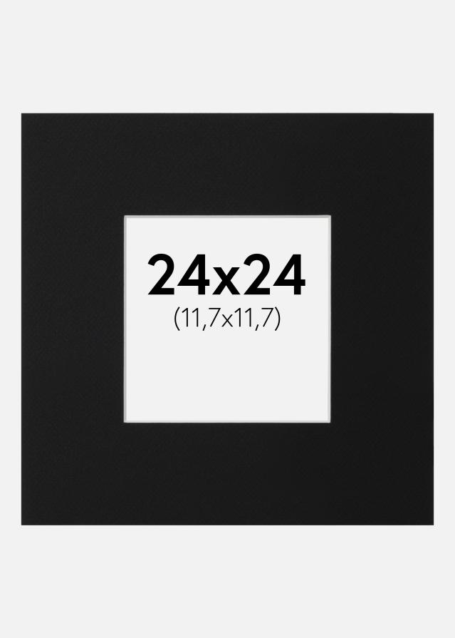 Passe-patrout Czarny Standard (Biały Rdzeń) 24x24 cm (11,7x11,7)