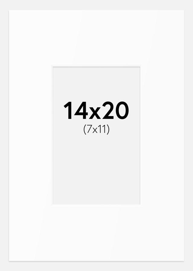Passe-patrout Biały Standard (Białe Rdzeń) 14x20 cm (7x11)