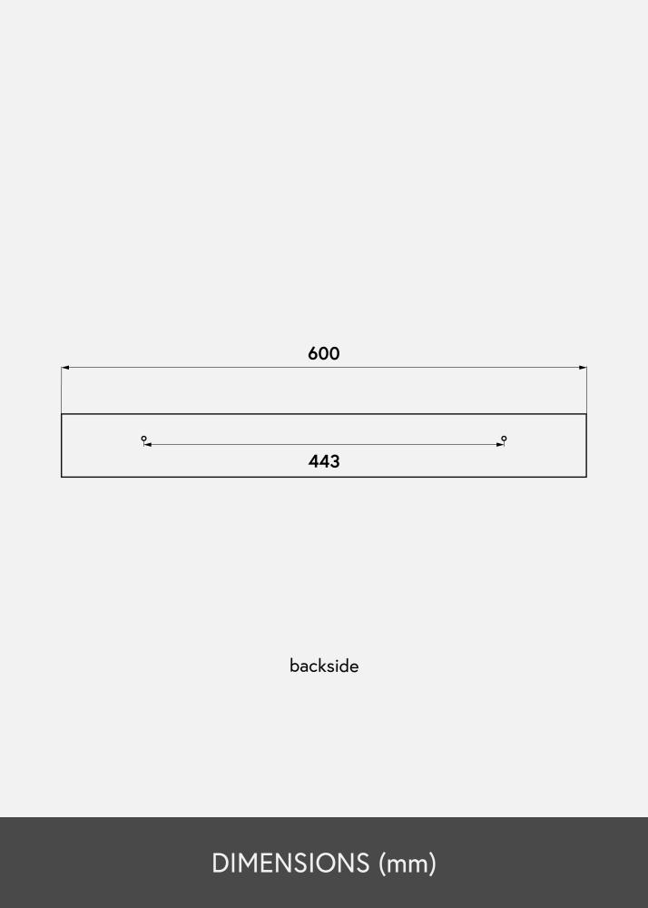 KAILA Półka na obrazy Czarna 60 cm