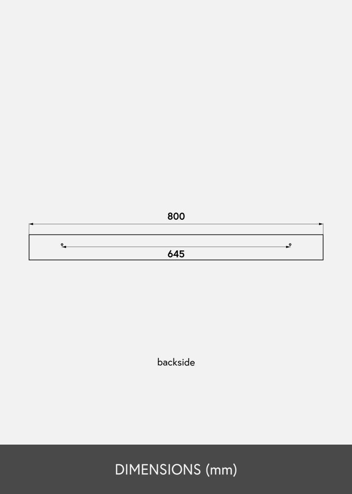 KAILA Półka na obrazy Czarna 80 cm