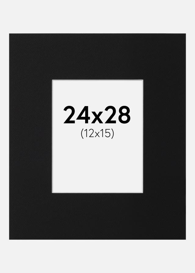 Passe-patrout Czarny Standard (Biały Rdzeń) 24x28 cm (12x15)