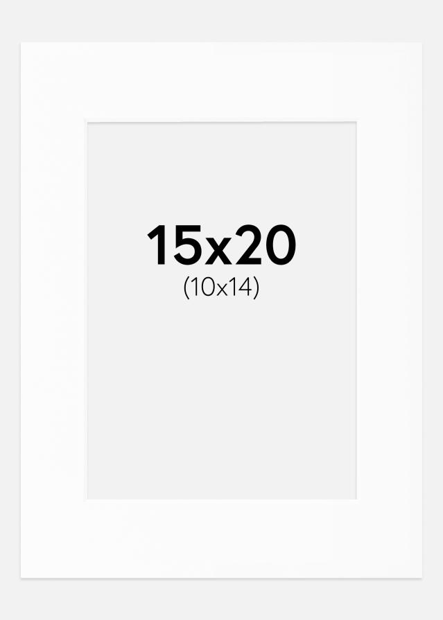Passe-patrout Biały Standard Biały środek 15x20 cm (10x14)