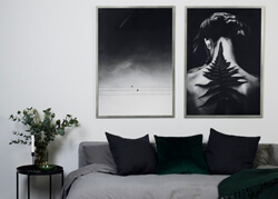 Stylowe srebrne ramki 50x70 cm