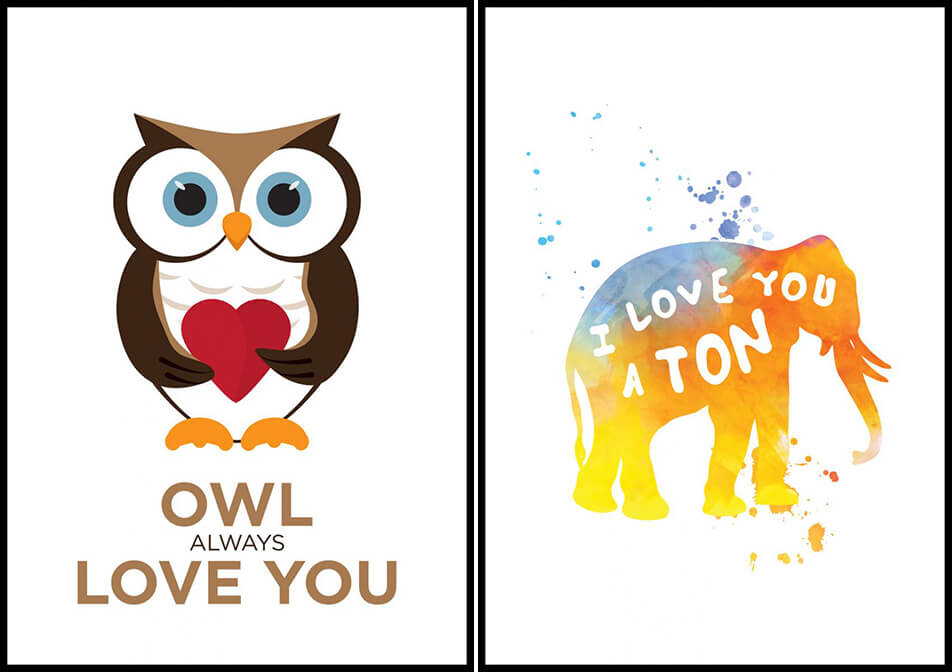 Plakaty ze zwierzętami – plakaty z tekstem