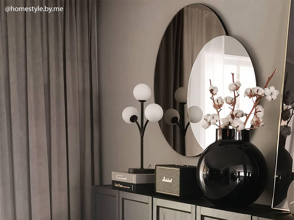 Lustro barwione szkło – Stylowe wnętrze – okrągłe lustra warstwowo