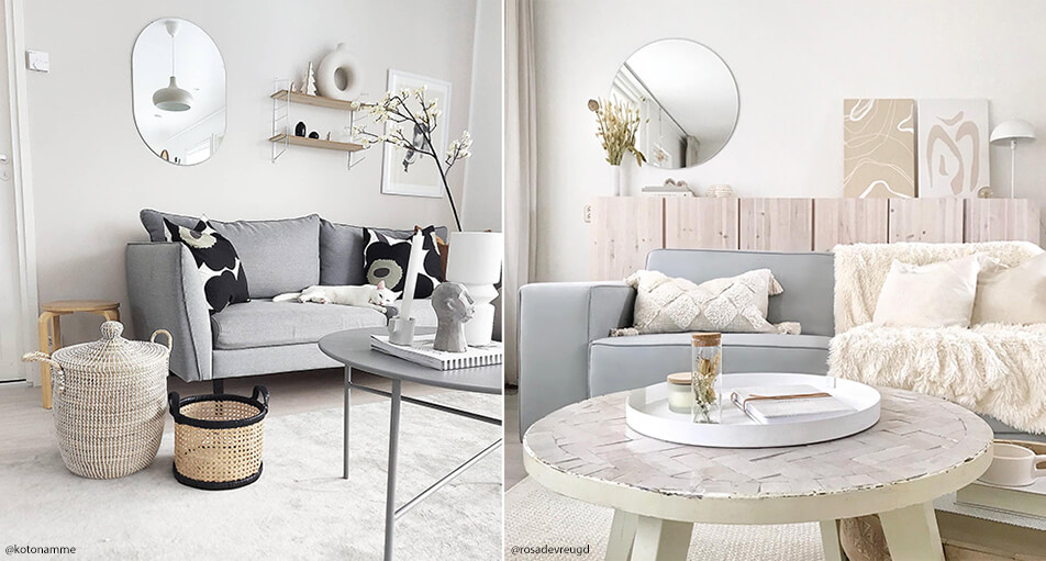 Inredning i vardagsrum - ljust och fräsch