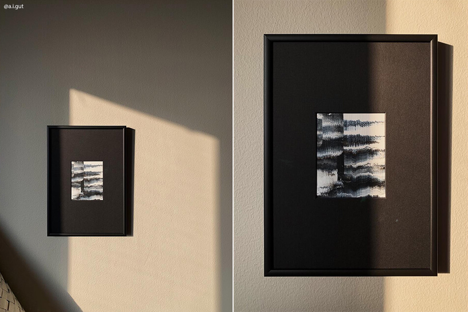 Czarne passepartout na miarę do czarno-białego motywu