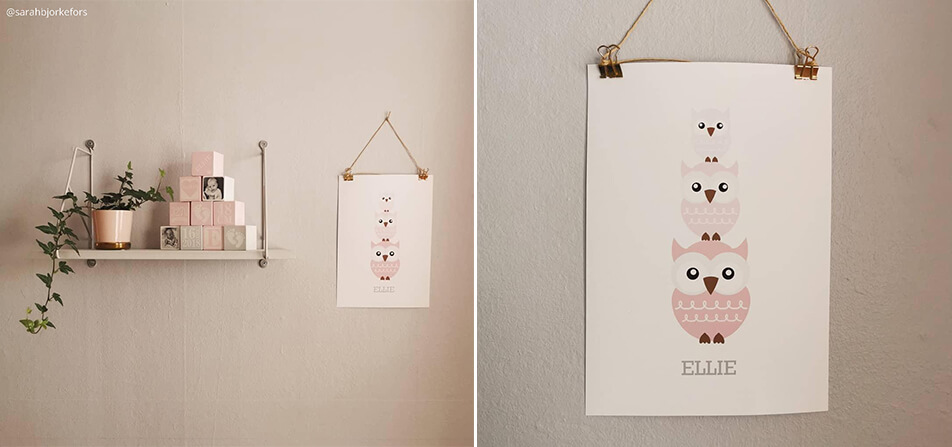 Barnrumsinredning - namntavla för barn