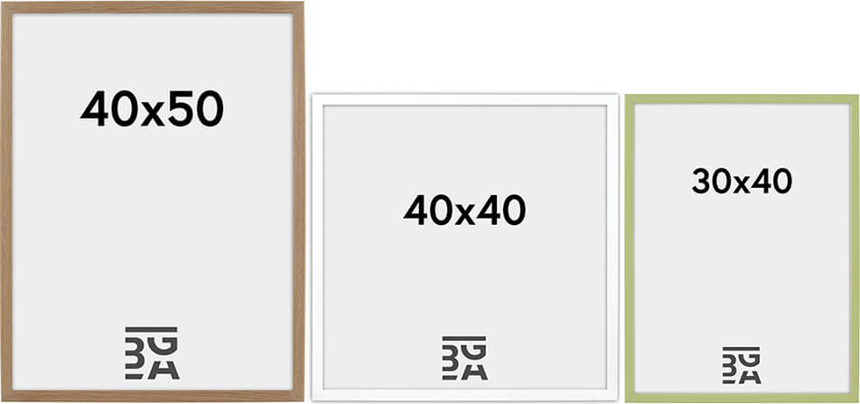 Rama z dębu, biała rama, zielona rama