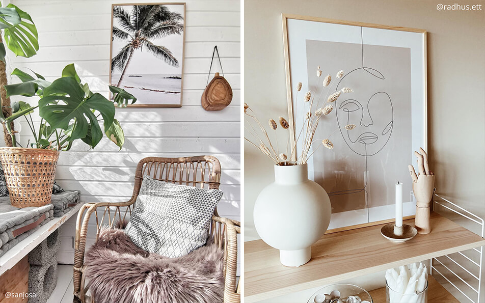 Postery i ramy - naturalny wystrój