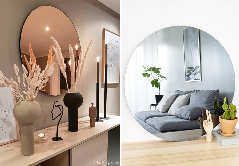 Przyciemniane lustra – okrągłe lustra