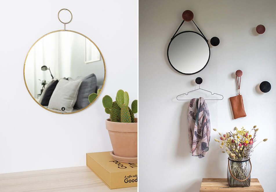 Okrągłe lustra – lustro złote – lustro czarne