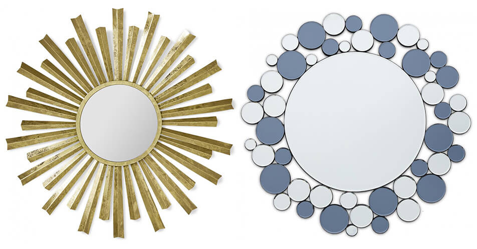 Unikalne lustra – okrągłe lustra – lustro w kształcie słońca