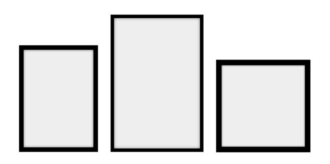 Ściana z 3 obrazami