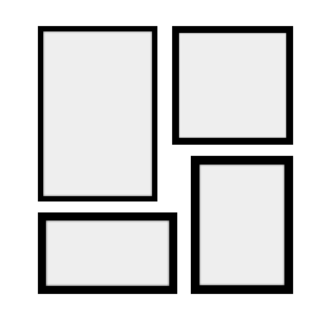 Zorganizowana ściana z 4 obrazami